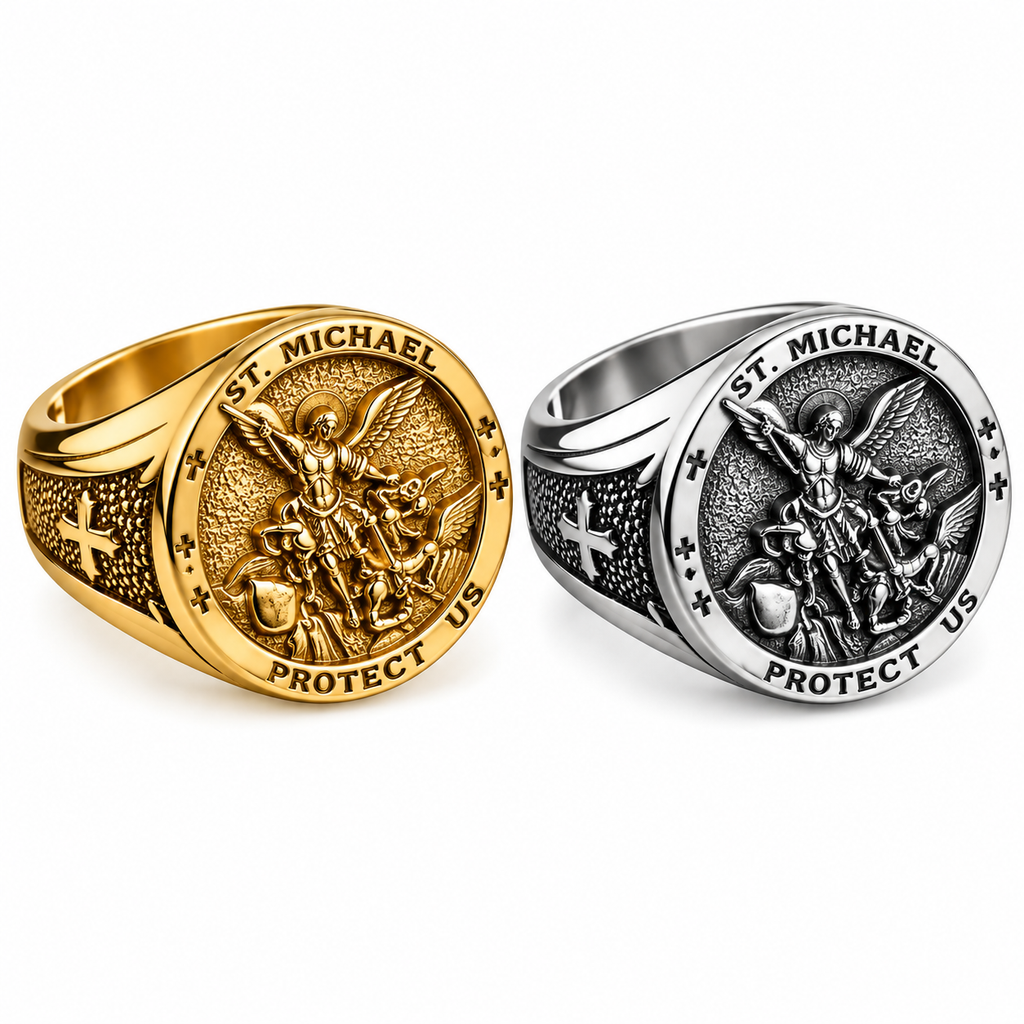 St Michael Signet Ring