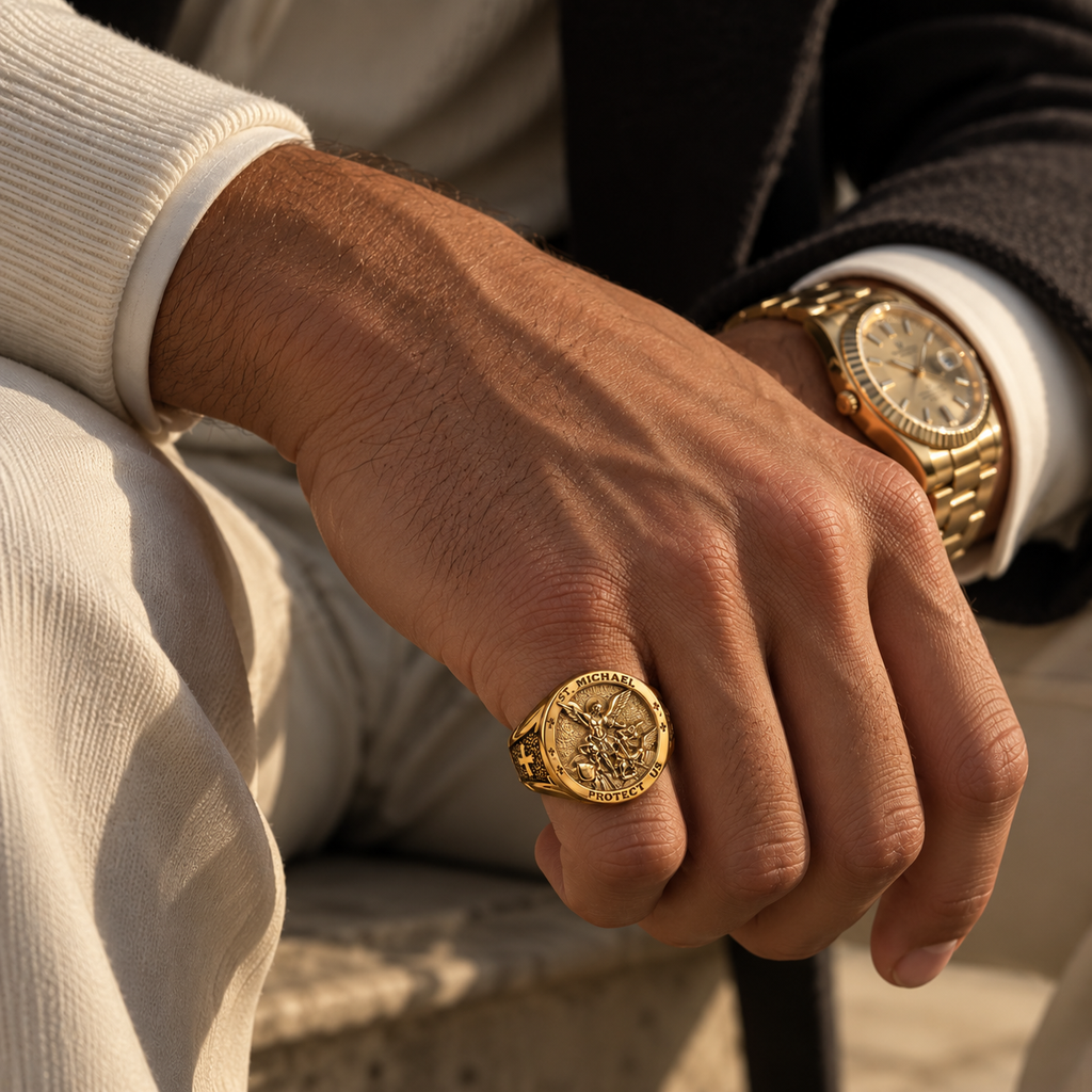 St Michael Signet Ring